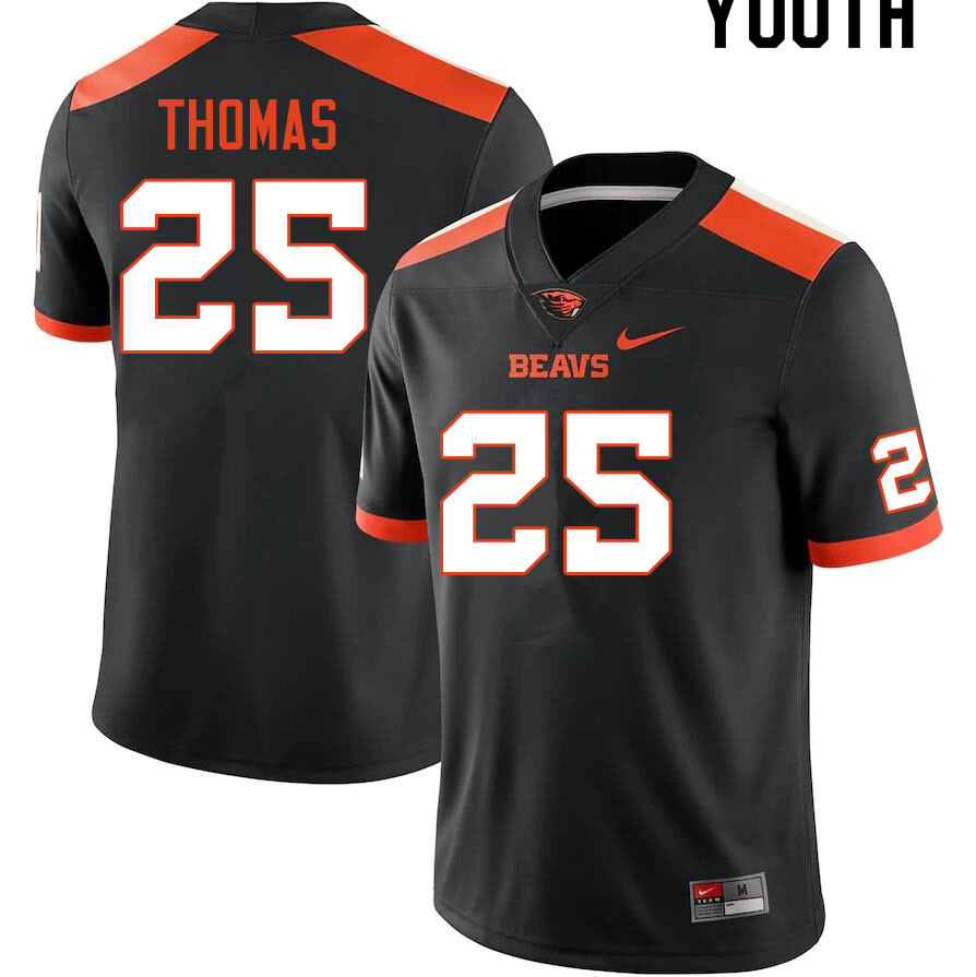 Youth #25 Tyeson Thomas Oregon State Beavers College Football Jerseys Sale-Black - Click Image to Close